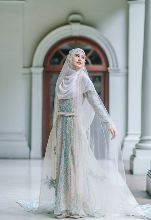 Dress Cream Biru