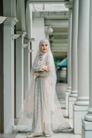Dress Cream Biru