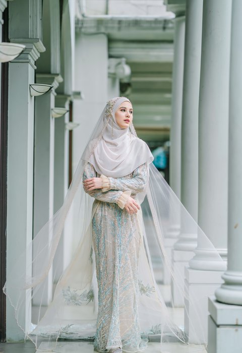 Dress Cream Biru